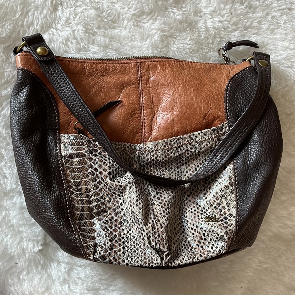 The Sak Color Block Python Print Shoulder Hobo Bag - image 8